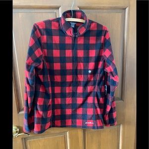Eddie Bauer Buffalo plaid large fleece new w tags